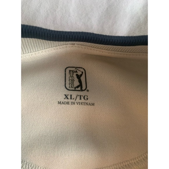 PGA Tour Vest Mens XLarge V Neck Cream Sleeveless Golf - Picture 2 of 13